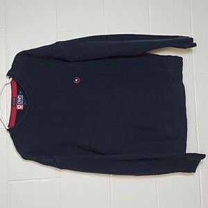 Vintage Classic Chaps Embroidered Logo Hand Framed 100% Cotton Crew Neck Sweater